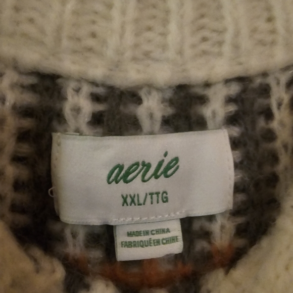 New Aerie Oversized Scoop Neck /Off Shoulder Sweater 2X - Picture 4 of 7